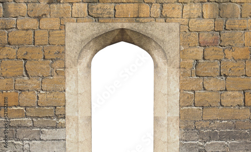 Ancient portal gate, transparent PNG