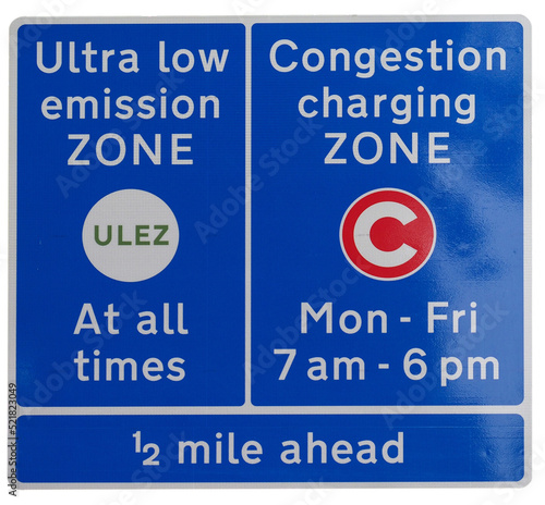 ULEZ (Ultra low emission zone) and C (Congestion charging zone) photo