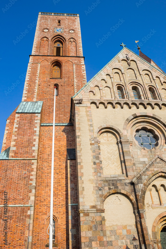 Front of the historic Domkirke cathedral in Ribe