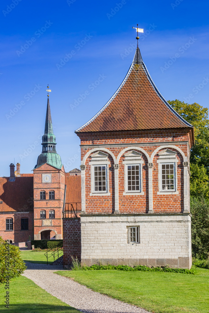 Little tower in the garden of the castle in Rosenholm Little tower in the garden of the castle in Rosenholm
