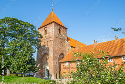 Tower of the historic St. Catherine monastery in Ribe