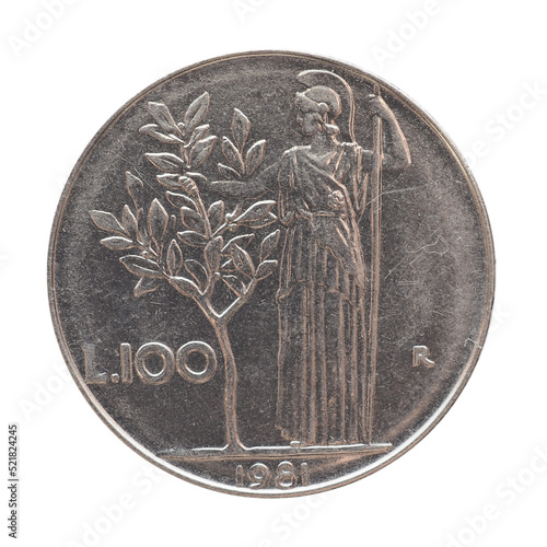 100 lire italian coin transparent PNG photo