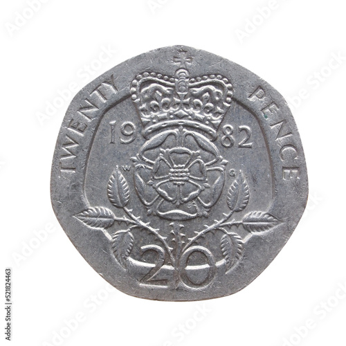 20 pence coin, United Kingdom transparent PNG