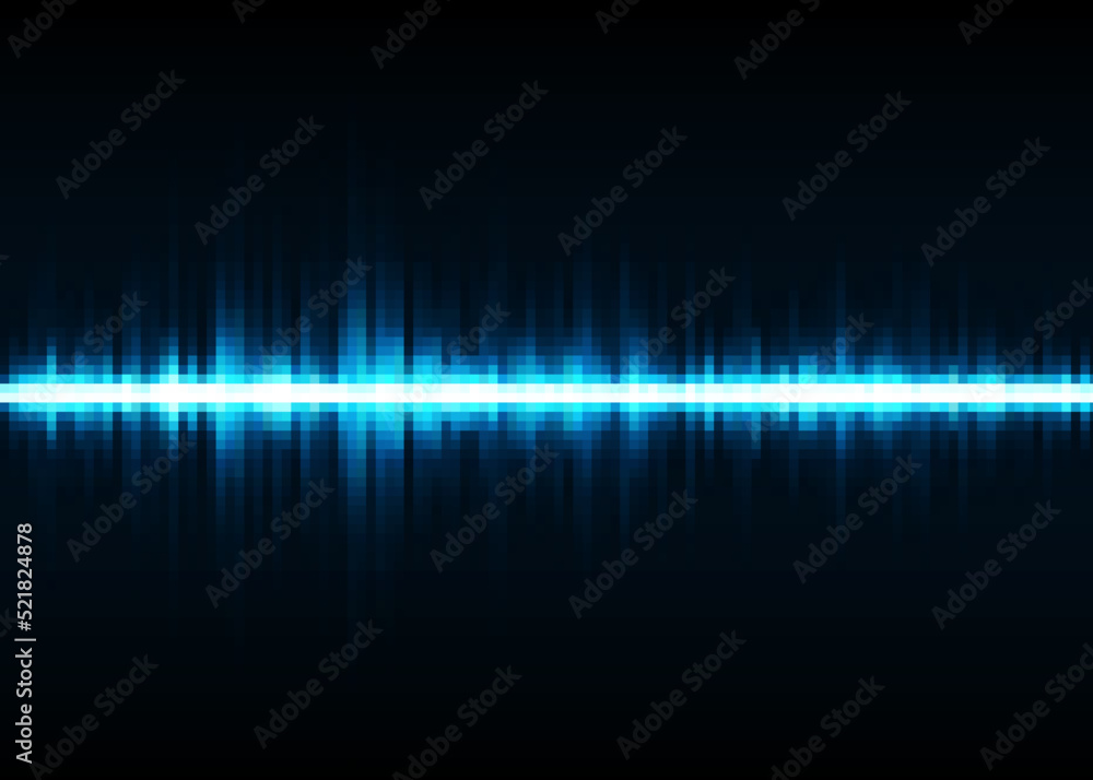 Sound waves oscillating glow light, Abstract technology background Sound waves oscillating glow light, Abstract technology background