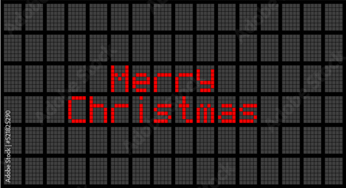 Merry Christmas on dot matrix display