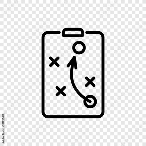 Tactic, strategy simple icon vector. Flat design. Transparent grid.ai