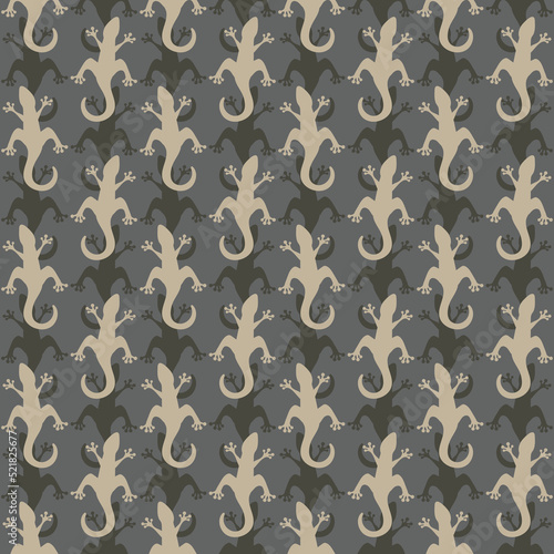 lizard ethnic animal seamless pattern