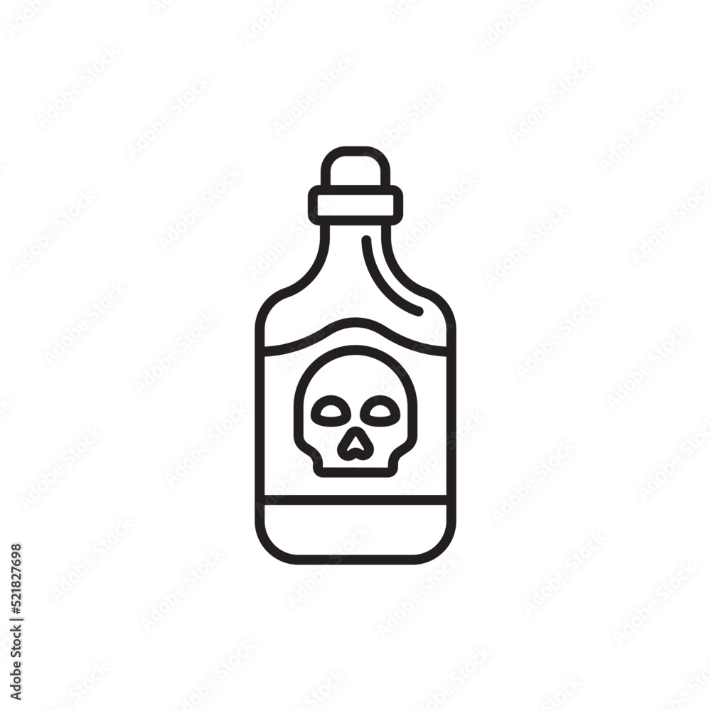 Poison vector Outline Icon Design illustration. Halloween Symbol on White background EPS 10 File Poison vector Outline Icon Design illustration. Halloween Symbol on White background EPS 10 File