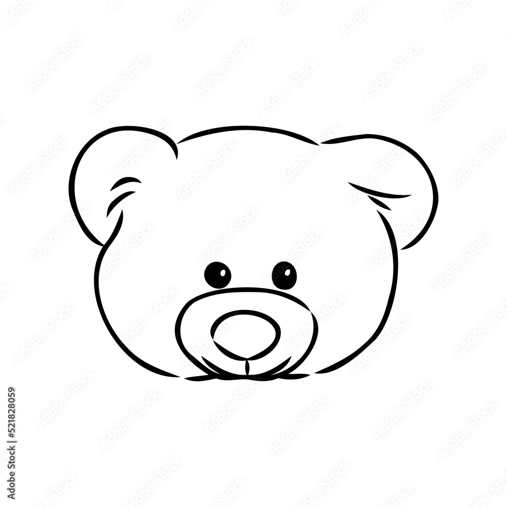 Hand drawn isolated Teddy bear. Doodle vector illustration Hand drawn isolated Teddy bear. Doodle vector illustration