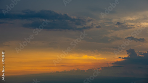 Orange sky and clouds at sunset. © APHOTOSTUDIO