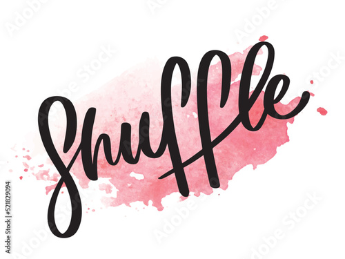 Shuffle dance letter. Abstract modern art design. Banner