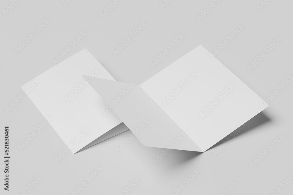 Blank A4 Bi-Fold Brochure Mockups Blank A4 Bi-Fold Brochure Mockups