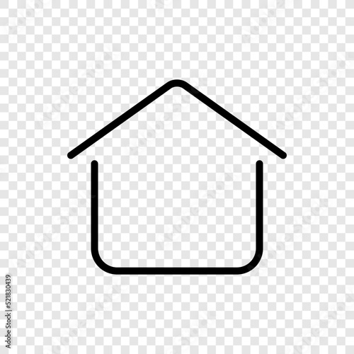 House. home simple icon vector. Flat design. Transparent grid.ai