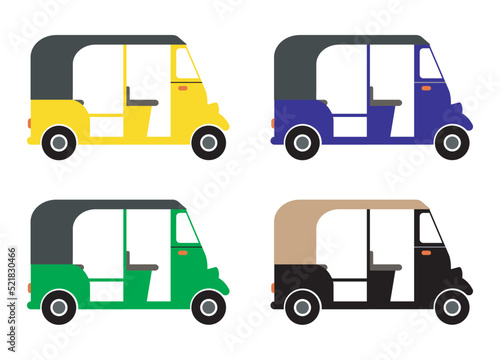 Three Wheeler Auto Rikshaw Tuk Tuk Vector photo