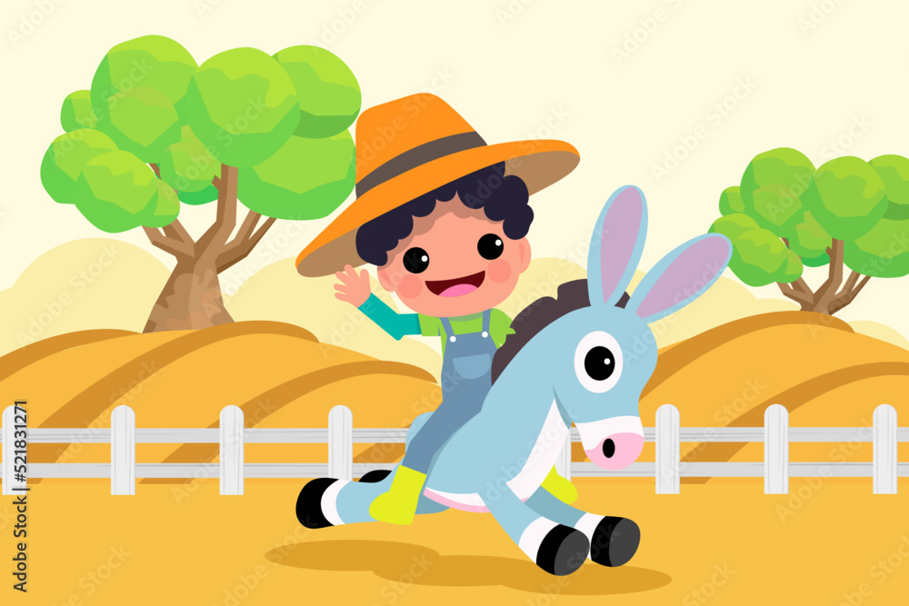 Cute animals in ranch, Farm and agriculture. illustrations of village life and objects Design for banner, layout, annual report, web, flyer, brochure, ad. Cute animals in ranch, Farm and agriculture. illustrations of village life and objects Design for banner, layout, annual report, web, flyer, brochure, ad.