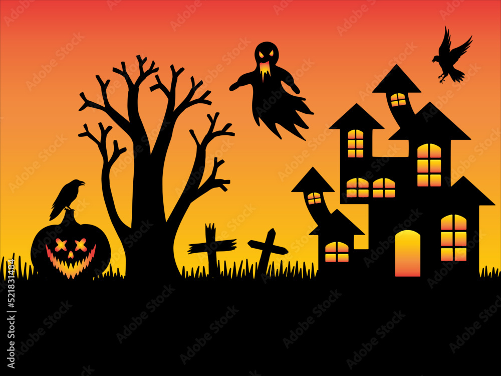 Halloween Silhouette Background Illustration
Halloween Silhouette Background Illustration