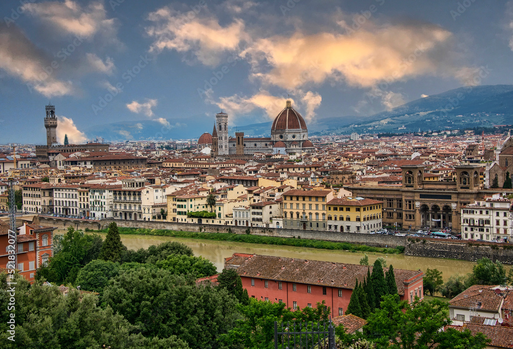 Scenic View of HIstoric City of Florence, Italy