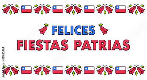 Felices Fiestas Patrias banner design