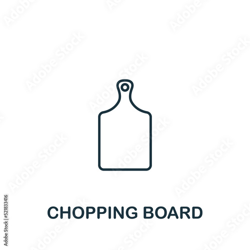 Chopping Board icon. Monochrome simple Cooking icon for templates, web design and infographics