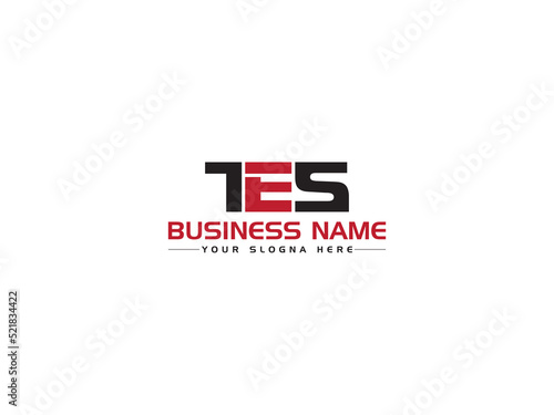 Colorful TES Logo Letter Vector, Letter TE t e s Logo Icon Vector Stock For Business photo