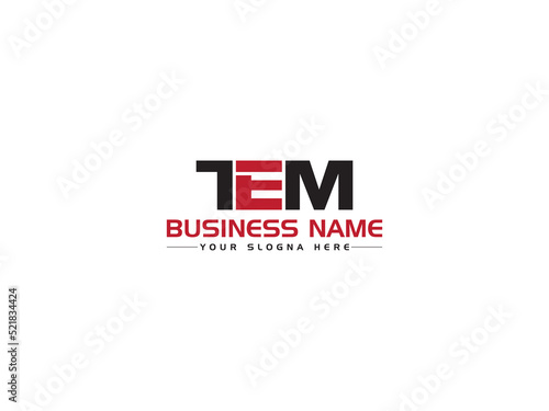 Colorful TEM Logo Letter Vector, Letter TE t e m Logo Icon Vector Stock For Business photo