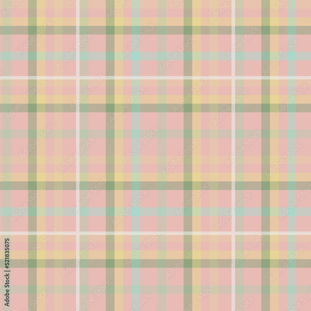 Seamless tartan plaid pattern in Pink Yellow and Green Seamless tartan plaid pattern in Pink Yellow and Green