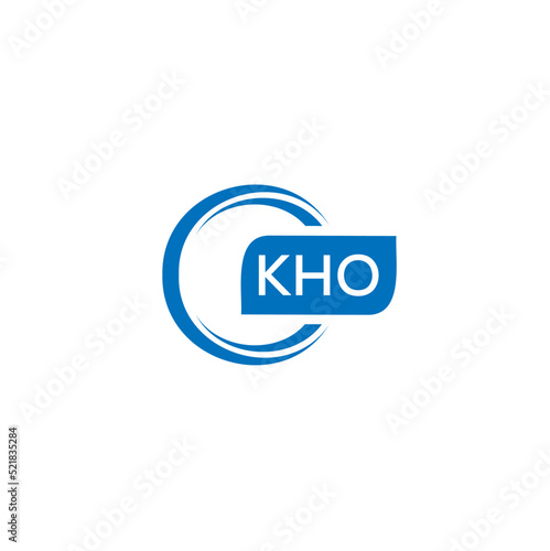 KHO letter design for logo and icon.KHO typography for technology, business and real estate brand.KHO monogram logo.vector illustration. photo