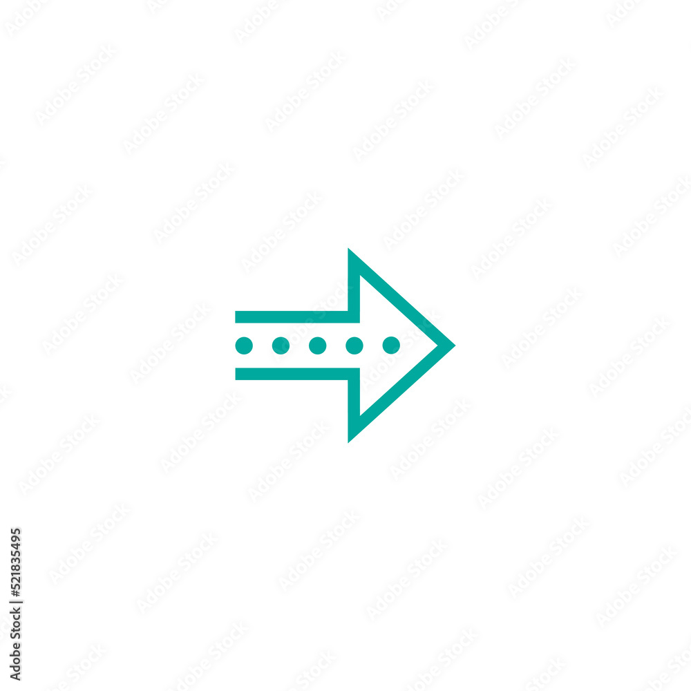 blue right arrow with dots icon. Continue, next button. Isolated on white. Look directory, download link blue right arrow with dots icon. Continue, next button. Isolated on white. Look directory, download link