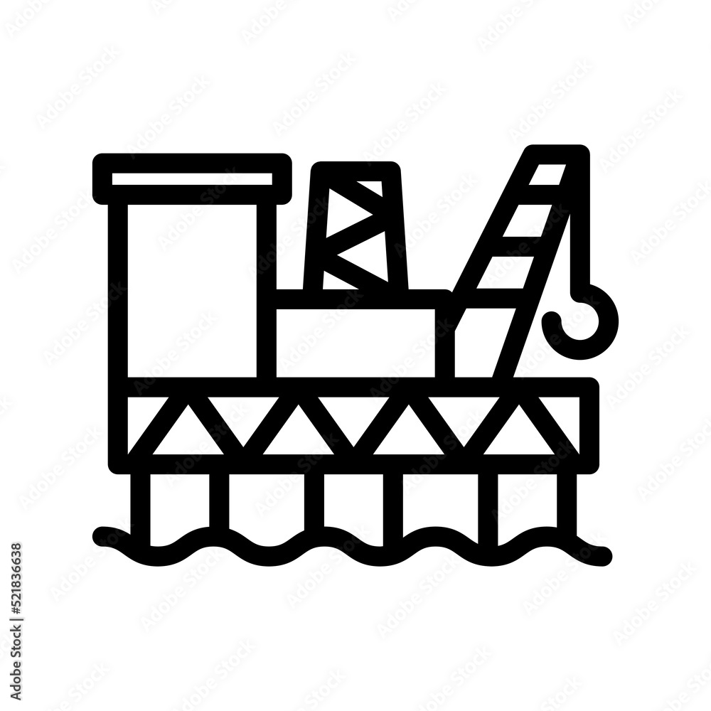 oil platform icon illustration vector graphic oil platform icon illustration vector graphic