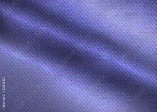 A blue violet waving flag, made of fabric cloth texture, with a visible pattern. 