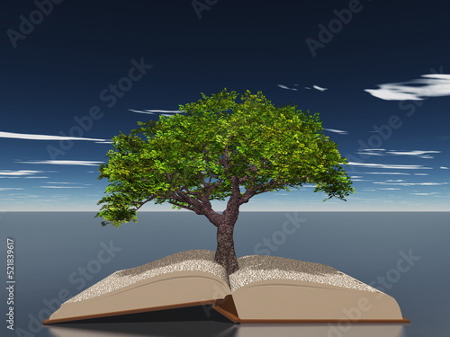 Book with tree
