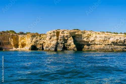 Cliffs on the Algarve in Portugal