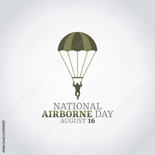 vector graphic of national airborne day good for national airborne day celebration. flat design. flyer design.flat illustration.