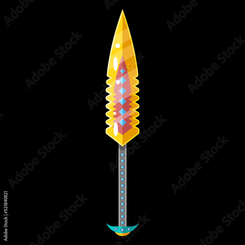 Abstract Flat Sword Blade Weapon War Logo Vector Design Style Icon Symbol Sign For Games