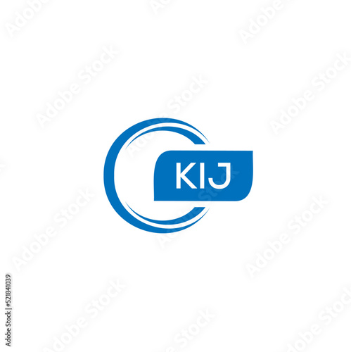 KIJ letter design for logo and icon.KIJ typography for technology, business and real estate brand.KIJ monogram logo.vector illustration. photo