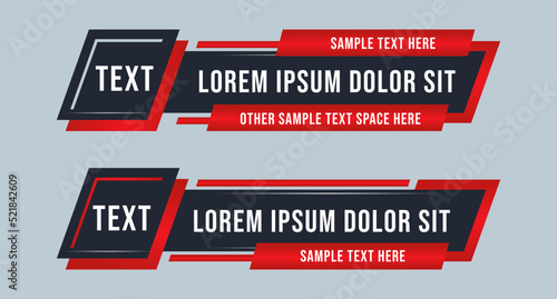 Editable modern Lower third set Header title set template design for Video headline title TV news banner. Lower third layout. sports news |  news bar | text bar | news banner | title bar | tv banner 