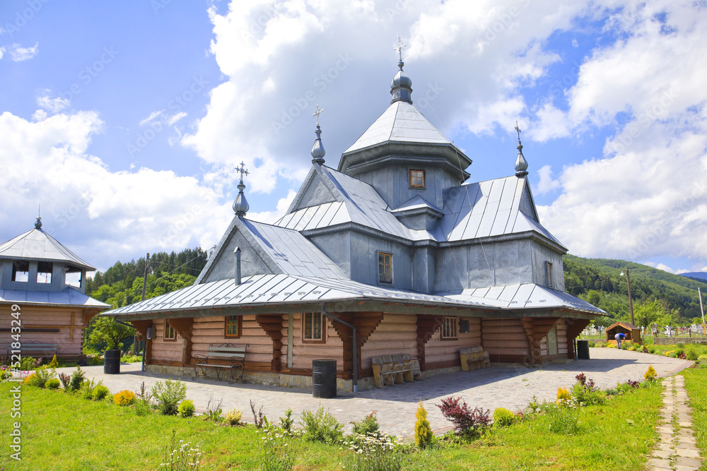 Wooden Church of Archstrategist Michael's Church in the village of Dora (suburb of Yaremche), Ukraine	
