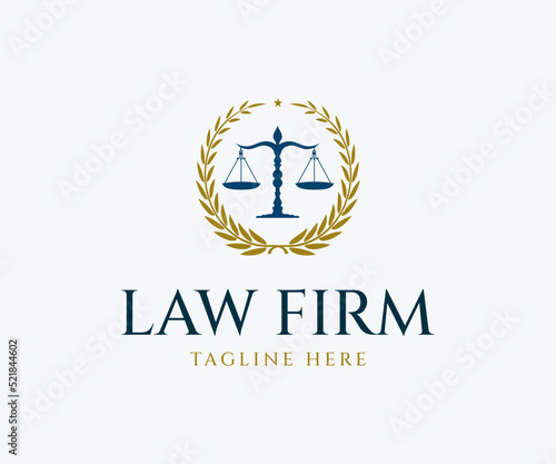Modern Law Firm Logo Design Template. Attorney Logo Design