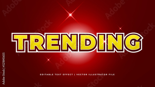 3D Modern Trendy Editable Text Effect. Modern editable text style effect illustrator. vector design template.