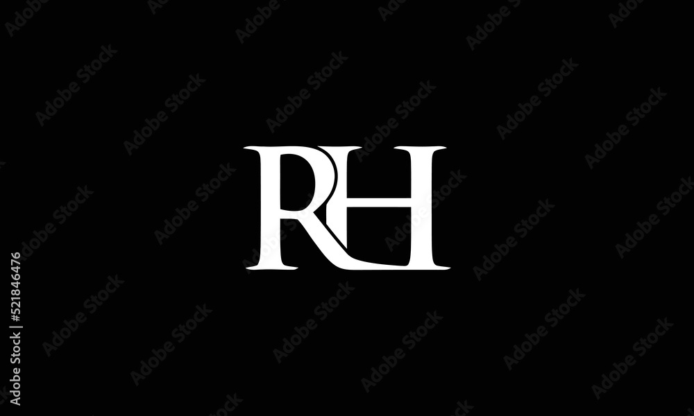 RH company logo design. Monogram logo. RH company logo design. Monogram logo.