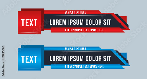 Editable modern lower third banner Header title set template design for Video headline title news headline | news report | news channel | display banner | news media