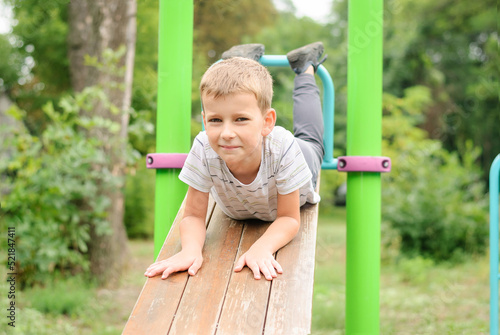 little boy on the playground