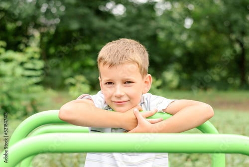 little boy on the playground