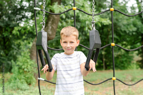little boy on the playground