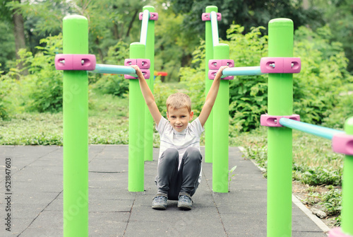 child playing on playground