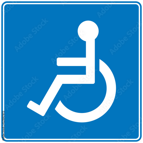 disabled person wheelchair sign vector