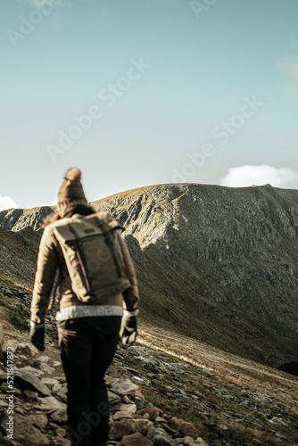 hiker in the mountains