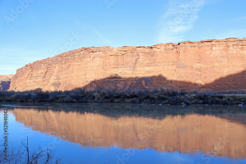 Colorado River Valley, Utah in winter 