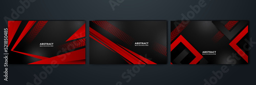 Red black abstract wavy presentation background. Vector illustration design for business presentation, banner, cover, web, flyer, card, poster, game, texture, slide, magazine, and powerpoint.