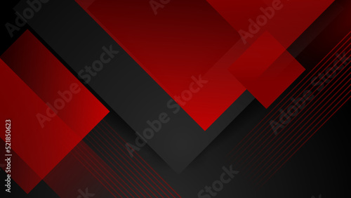 Red black abstract wavy presentation background. Vector illustration design for business presentation  banner  cover  web  flyer  card  poster  game  texture  slide  magazine  and powerpoint.